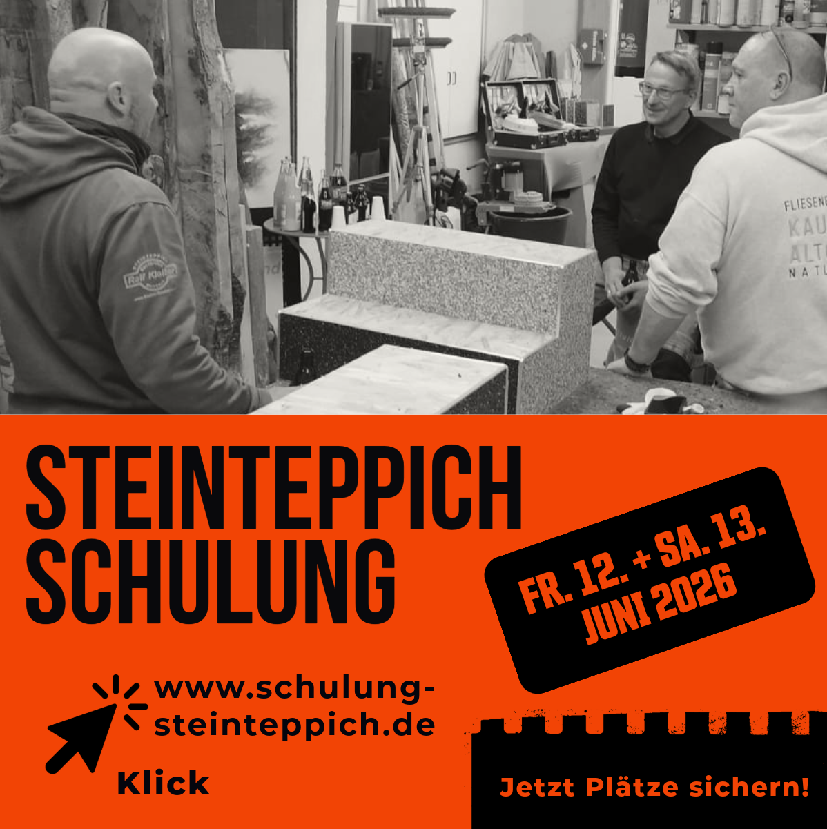 Steinteppich Schulung JUNI