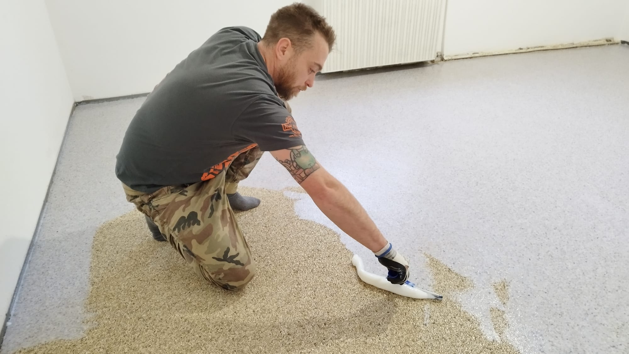 Steinteppich im Innenbereich als moderner Bodenbelag